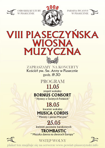 Bornus Consort Piaseczyńska Wiosna Muzyczna Piaseczno 2008