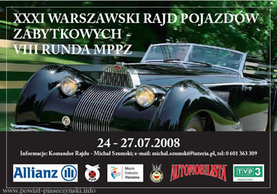 XXXI Warszawski Rajd Pojazdów Zabytkowych - zabytkowe pojazdy w Piasecznie