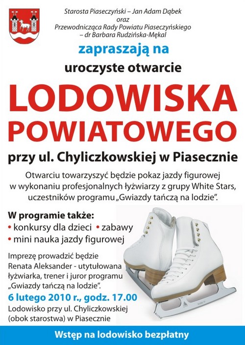 Otwarcie Lodowiska Powiatowego w Piasecznie