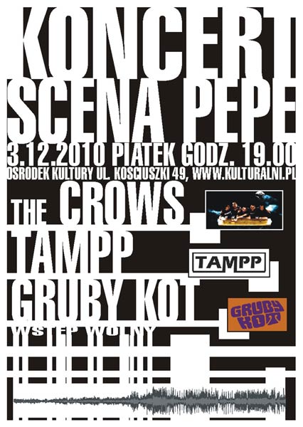 Piaseczno PePe Scena - The Crows, Gruby Kot oraz TAMPP