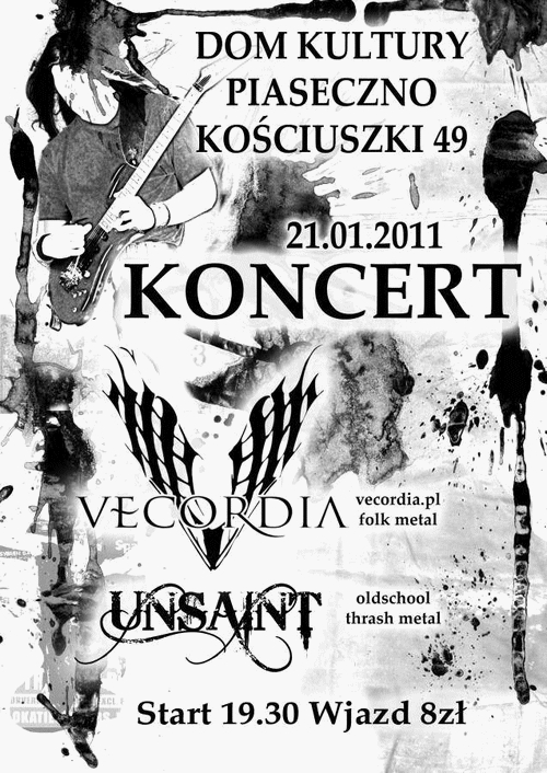 Koncert Vecordia i Unsaint w Centrum Kultury Piaseczno