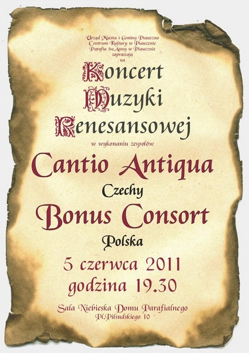 Koncert muzyki renesansowej - Cantio Untiqua i Bornus Consort