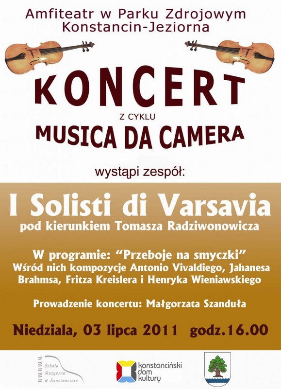 KONCERT I SOLISTI DI VARSAVIA - MUSICA DA KAMERA KONSTANCIN