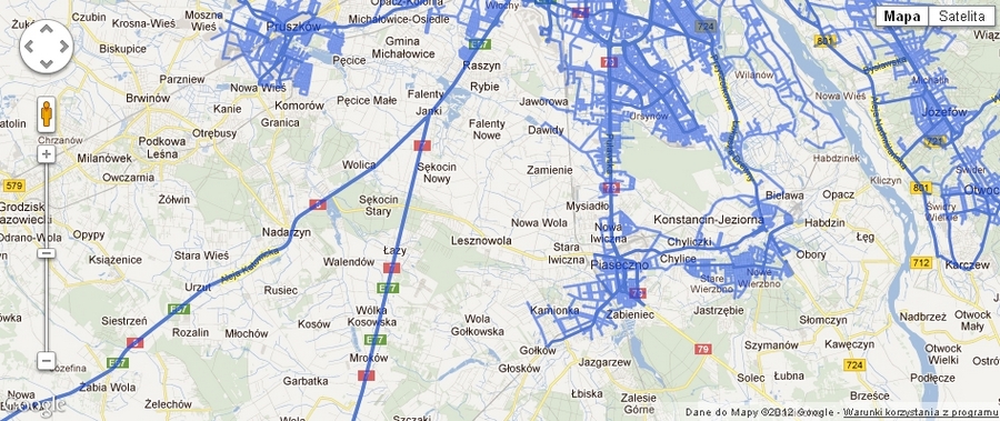 Piaseczno na mapach Google Street View