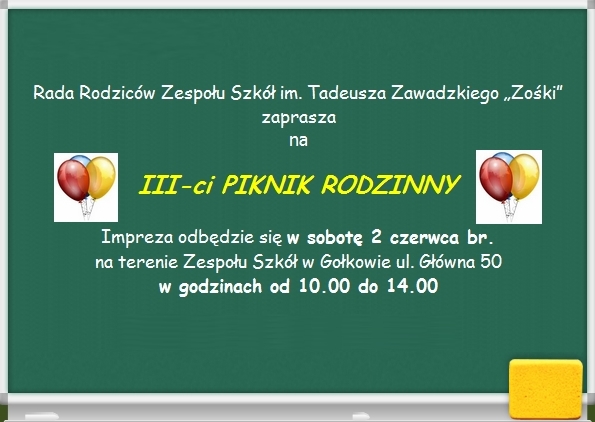 Piknik Rodzinny Szkolny w ZSP3 Gołków