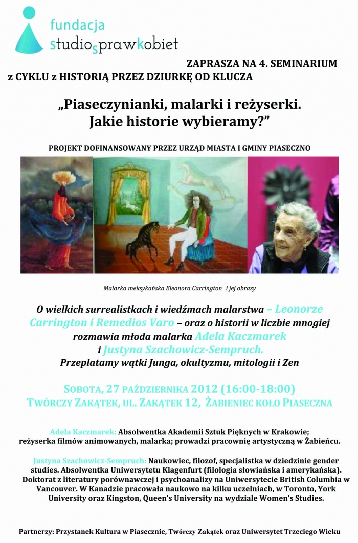 Seminarium Piaseczynianki, malarki, reżyserki