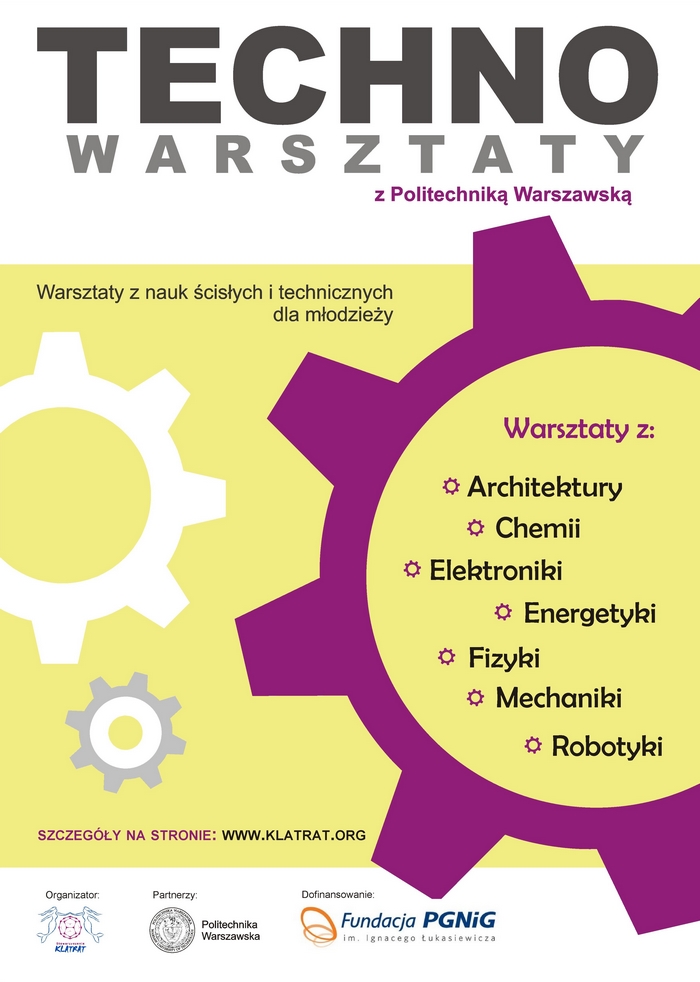 17 maja odbędą się kolejne TECHNO - warsztaty z Politechniką Warszawską w Piasecznie