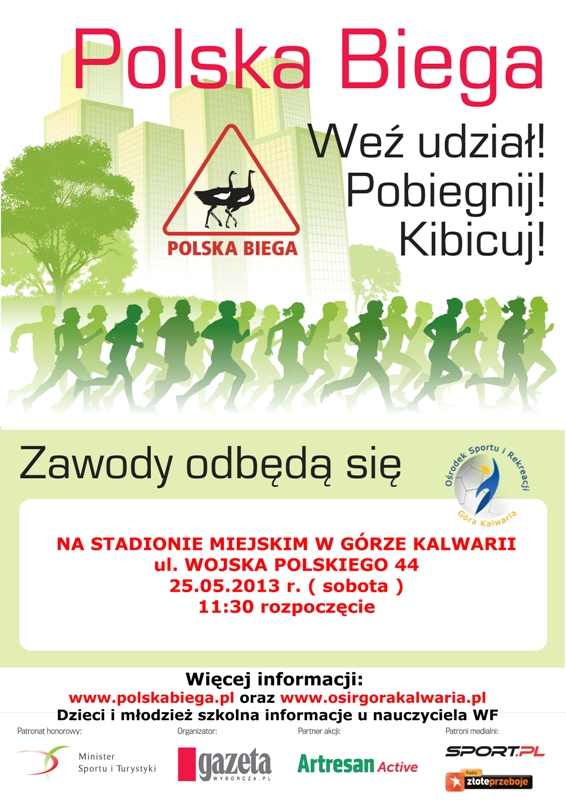 Biegi przełajowo-uliczne w Górze Kalwarii w ramach ogólnopolskiej akcji Polska Biega