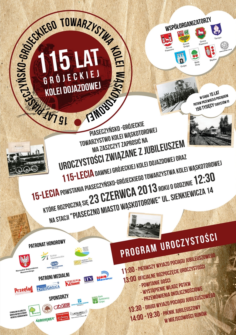 Jubileusz 115-lecia Piaseczyńskiej Kolei Wąskotorowej
