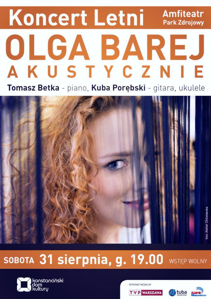 Olga Barej zagra koncert w Konstancinie