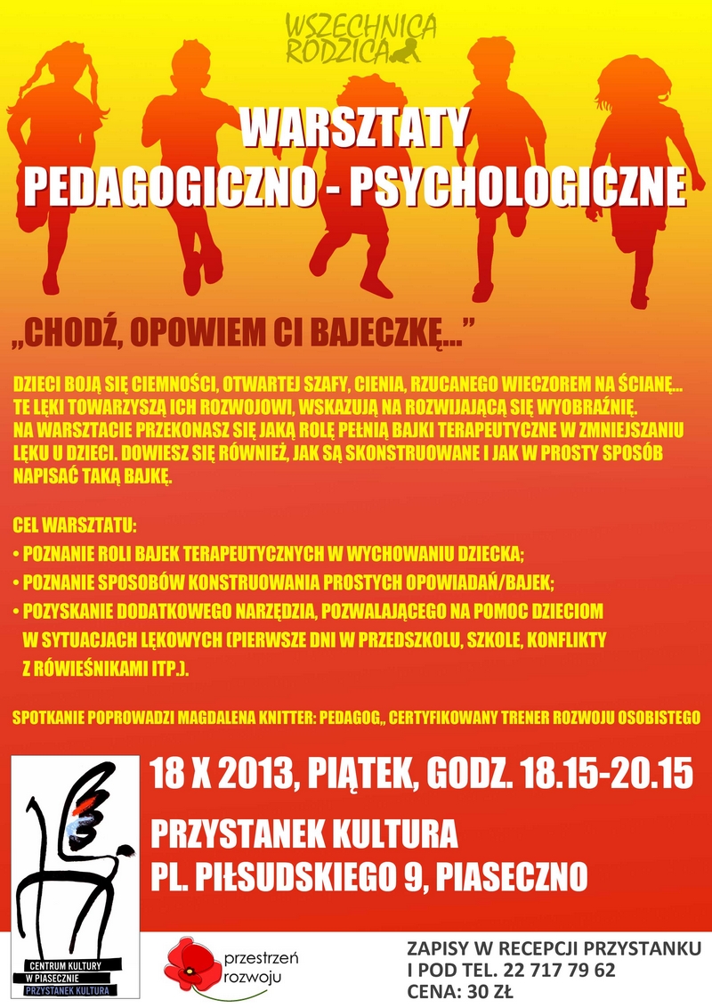 Chodź, opowiem Ci bajeczkę… warsztat pedagogiczno-psychologiczny w Piasecznie