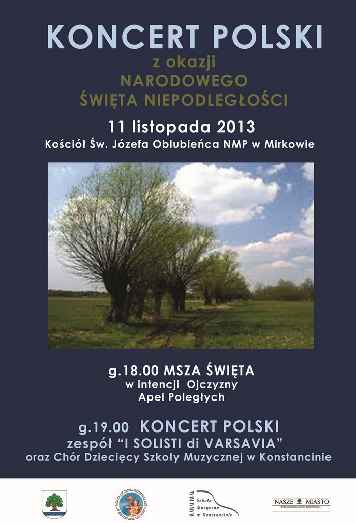 Koncert Polski z okazji Narodowego Święta Niepodległości w Konstancinie-Jeziornie