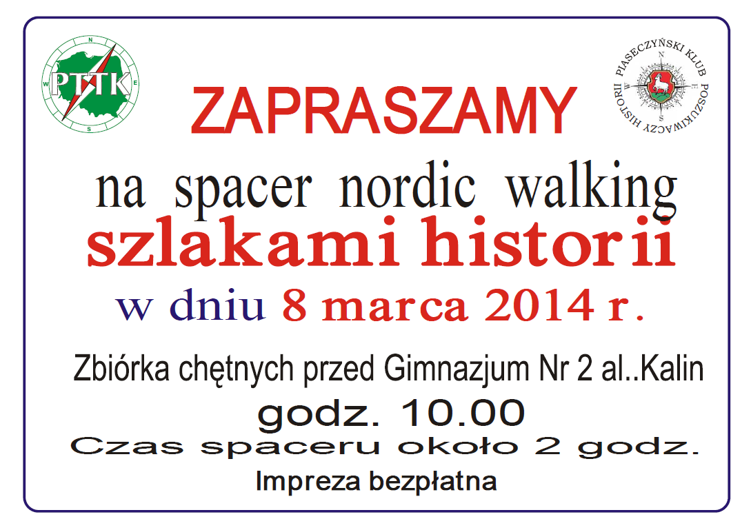 SPACER NORDIC WALKING SZLAKAMI HISTORII