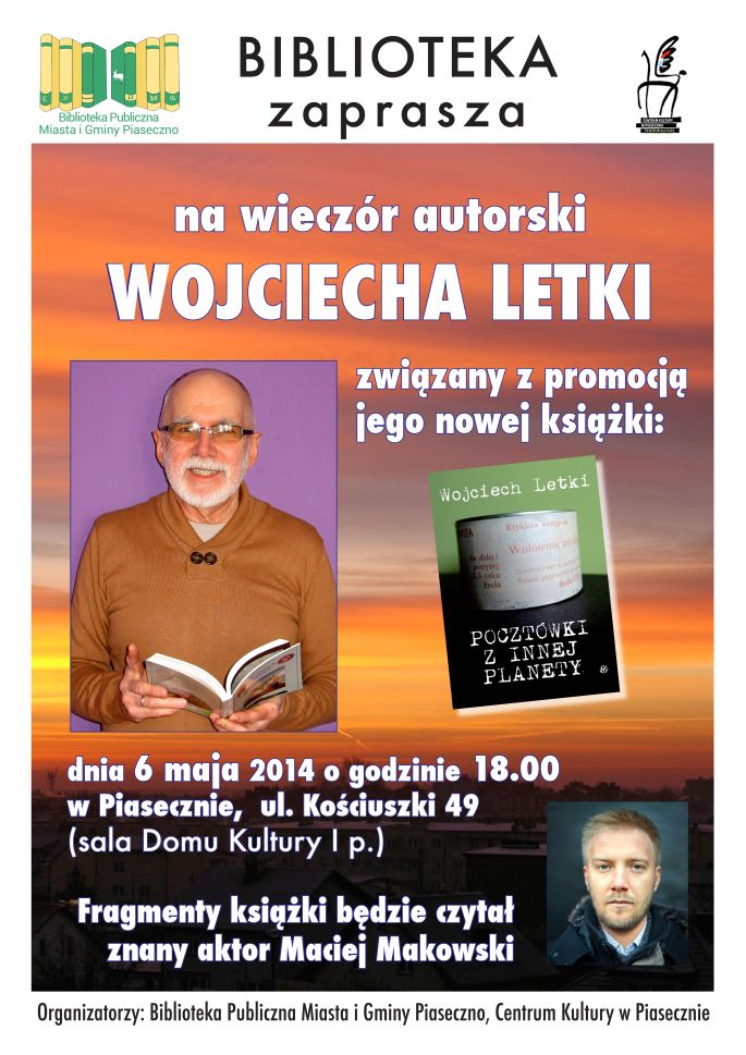 Pocztówki z innej planety - promocja książki Wojciecha Letki w Domu Kultury Piaseczno