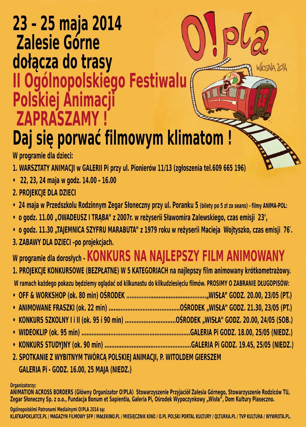 Festiwal Polskiej Animacji O!PLA Zalesie Górne