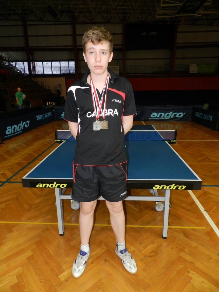 Aleksander Werecki zdobył trzy medale Mistrzostw Polski w tenisie stołowym