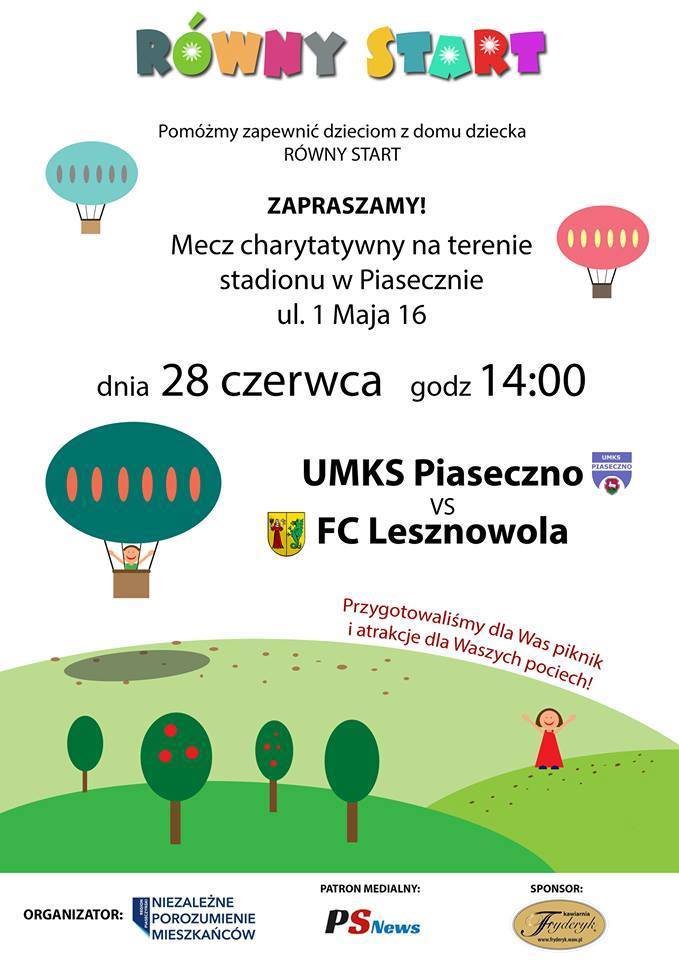 Mecz charytatywny UMKS Piaseczno - FC Lesznowola