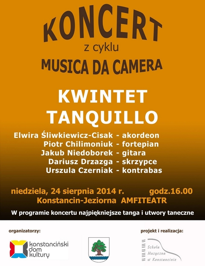 Kwintet Tanquillo - Musica Da Camera w Konstancinie-Jeziornie