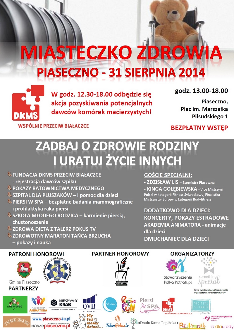 Razem przeciwko białaczce - Miasteczko Zdrowia w Piasecznie