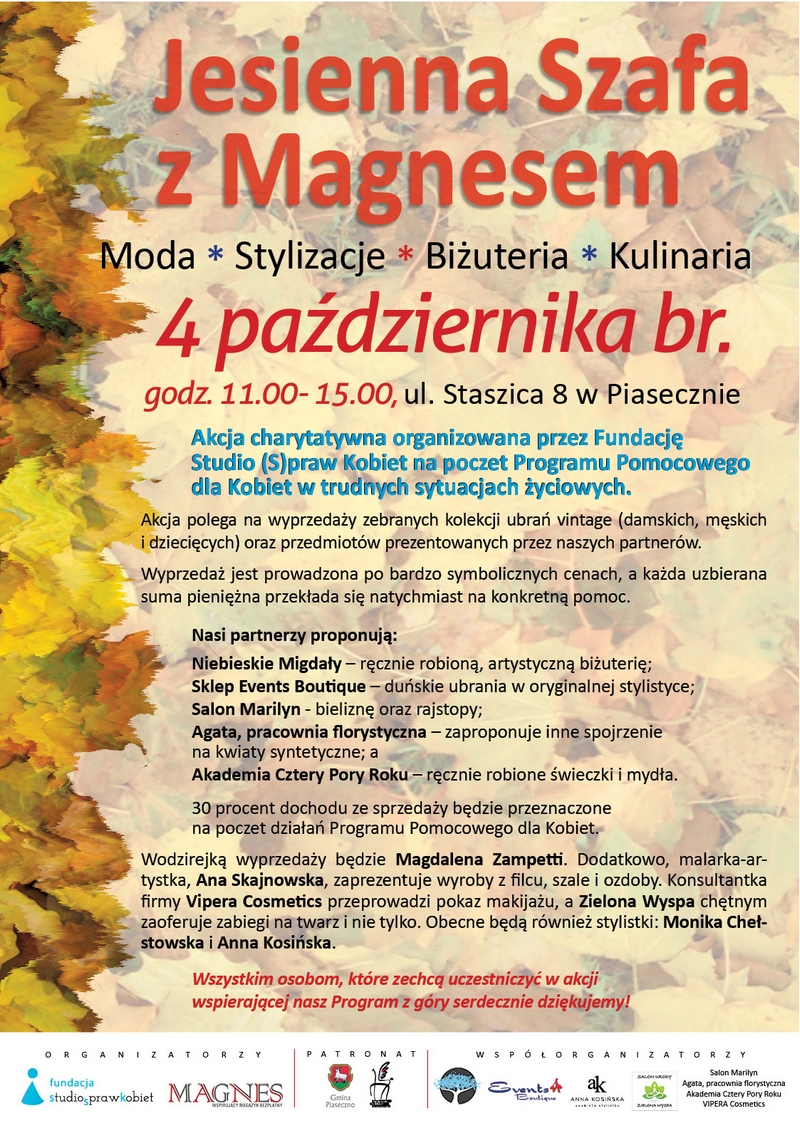 Jesienna Szafa z Magnesem - akcja charytatywna w Piasecznie