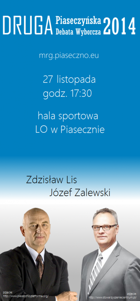 Druga Piaseczyńska Debata Wyborcza 2014 - Zdzisław Lis vs Józef Zalewski