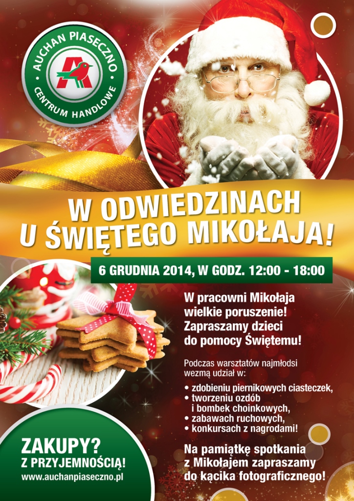 Pomóż Mikołajowi w jego świątecznej pracowni - bezpłatne warsztaty dla dzieci w Galerii Handlowej Auchan