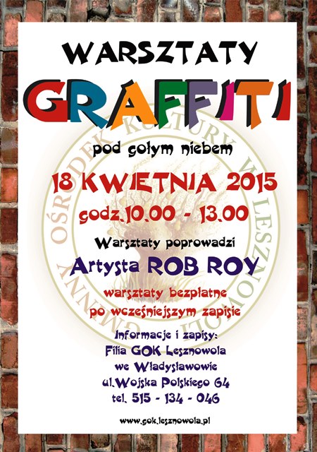 Warsztaty graffiti pod okiem artysty Rob Roy we Władysławowie