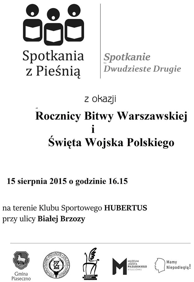 Spotkania z Pieśnią z okazji rocznicy Bitwy Warszawskiej i Święta Wojska Polskiego