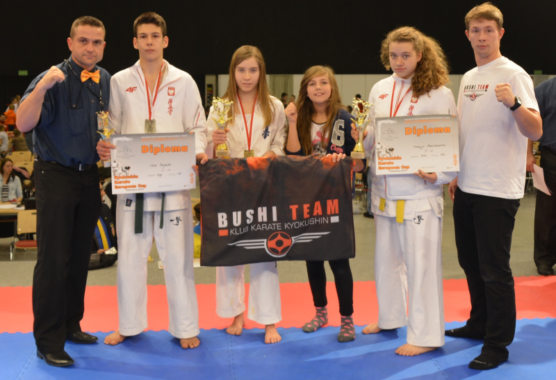 Trzy medale dla Bushi Team na Pucharze Europy w Karate Kyokushin