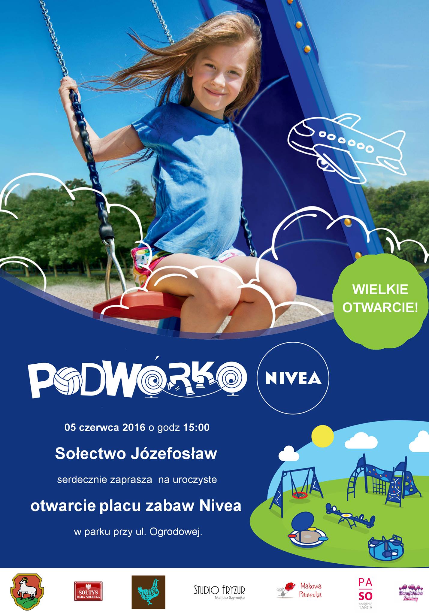 Otwarcie placu zabaw Podwórka Nivea w Józefosławiu