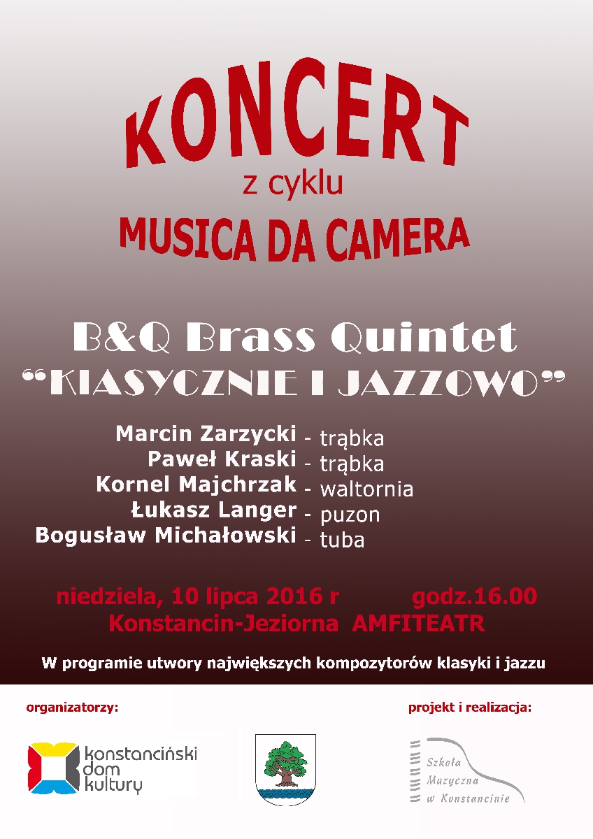 Klasycznie i jazzowo Musica da Camera - Koncert Letni Konstancin