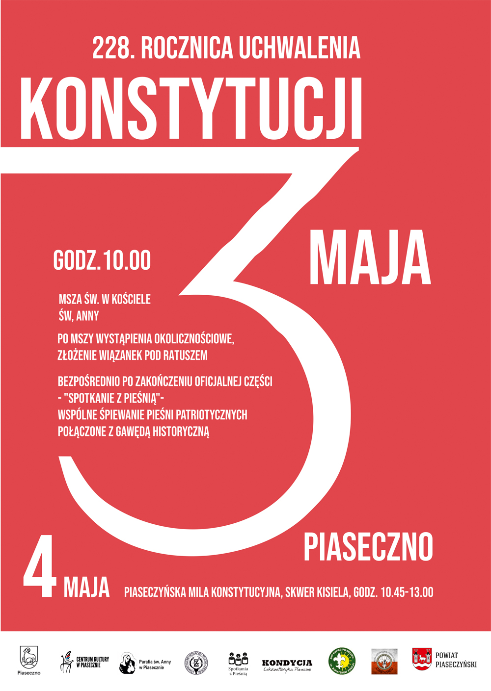  228. rocznica uchwalenia konstytucji 3 Maja Piaseczno